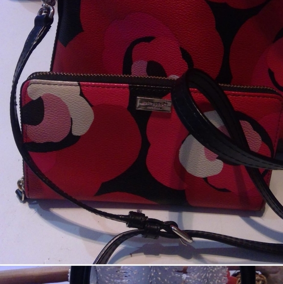 Kate Spade Floral Rachelle WALLET* MINT*(purse seperate) - Picture 1 of 14